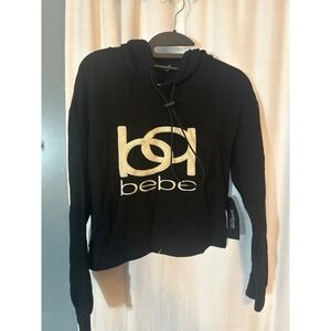 Bebe Sport cropped‎ hooded sweatshirt